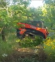 Clearing overgrown land, removing scrub, brush, trees with mulcher. Bell Brush Busters Sulphur Springs, north, and northeast Texas